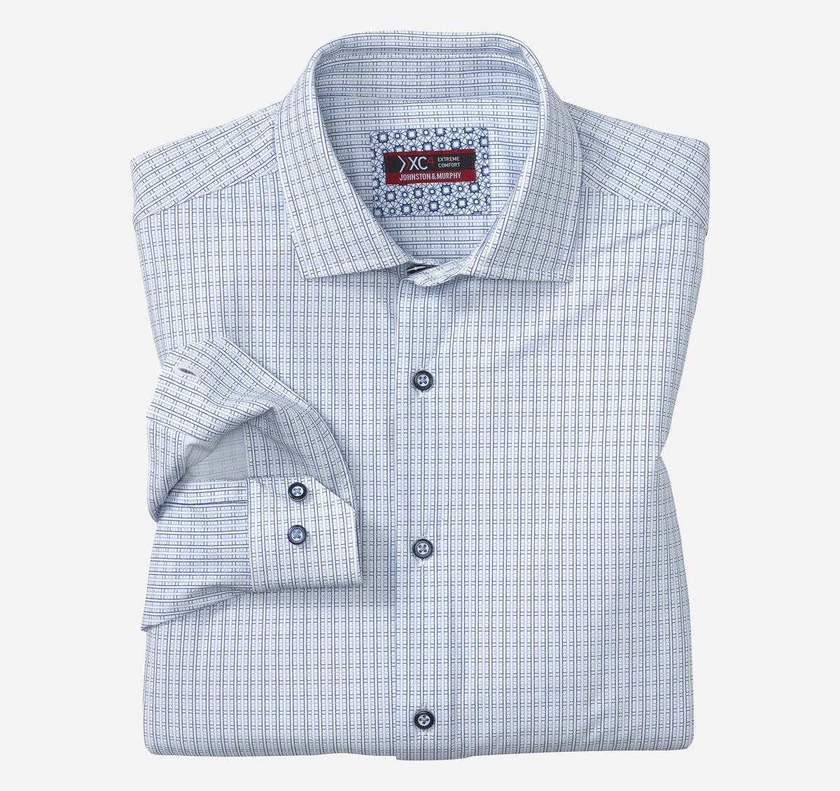 Johnston Murphy Men's XC4® Motion Long-Sleeve Dress Knit Shirt