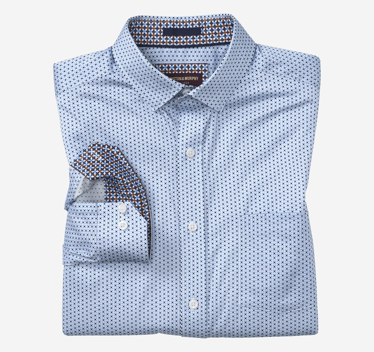 Johnston Murphy Men's Printed Cotton Shirt