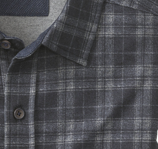 Johnston Murphy Men's Button-Front Knit Shirt