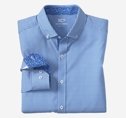 Johnston Murphy Men's Game Day XC4® Long-Sleeve Gingham Shirt