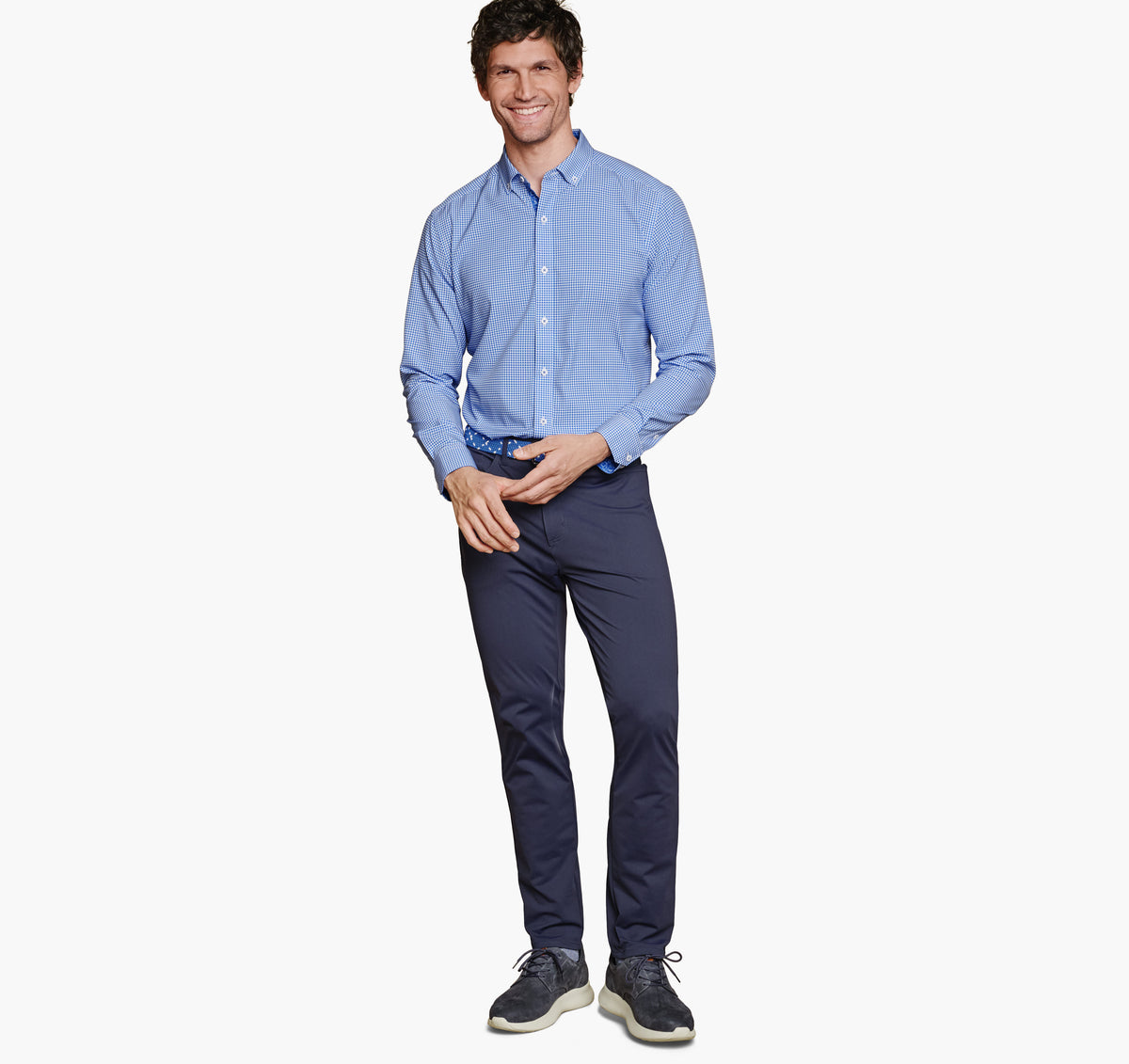 Johnston Murphy Men's Game Day XC4® Long-Sleeve Gingham Shirt