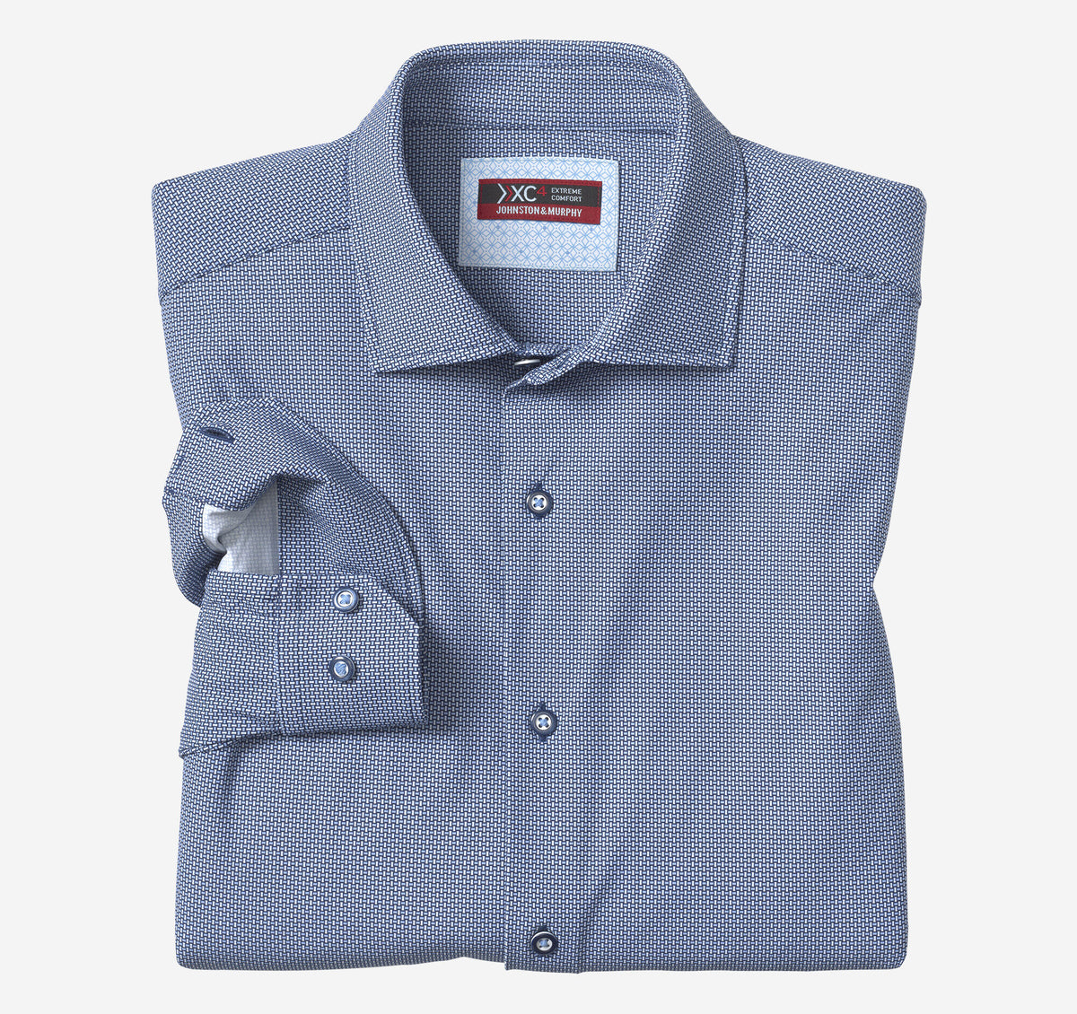 Johnston Murphy Men's XC4® Motion Long-Sleeve Dress Knit Shirt