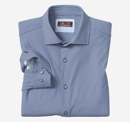 Johnston Murphy Men's XC4® Motion Long-Sleeve Dress Knit Shirt