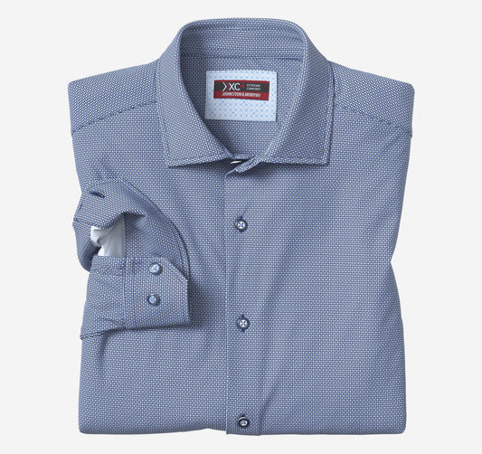 Johnston Murphy Men's XC4® Motion Long-Sleeve Dress Knit Shirt