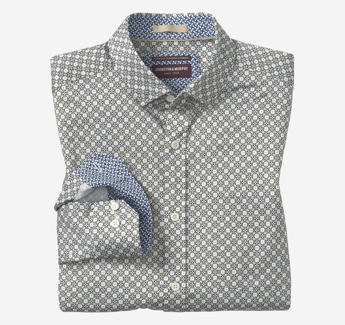 Johnston Murphy Men's Printed Cotton Shirt