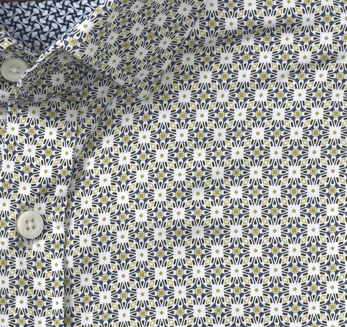 Johnston Murphy Men's Printed Cotton Shirt