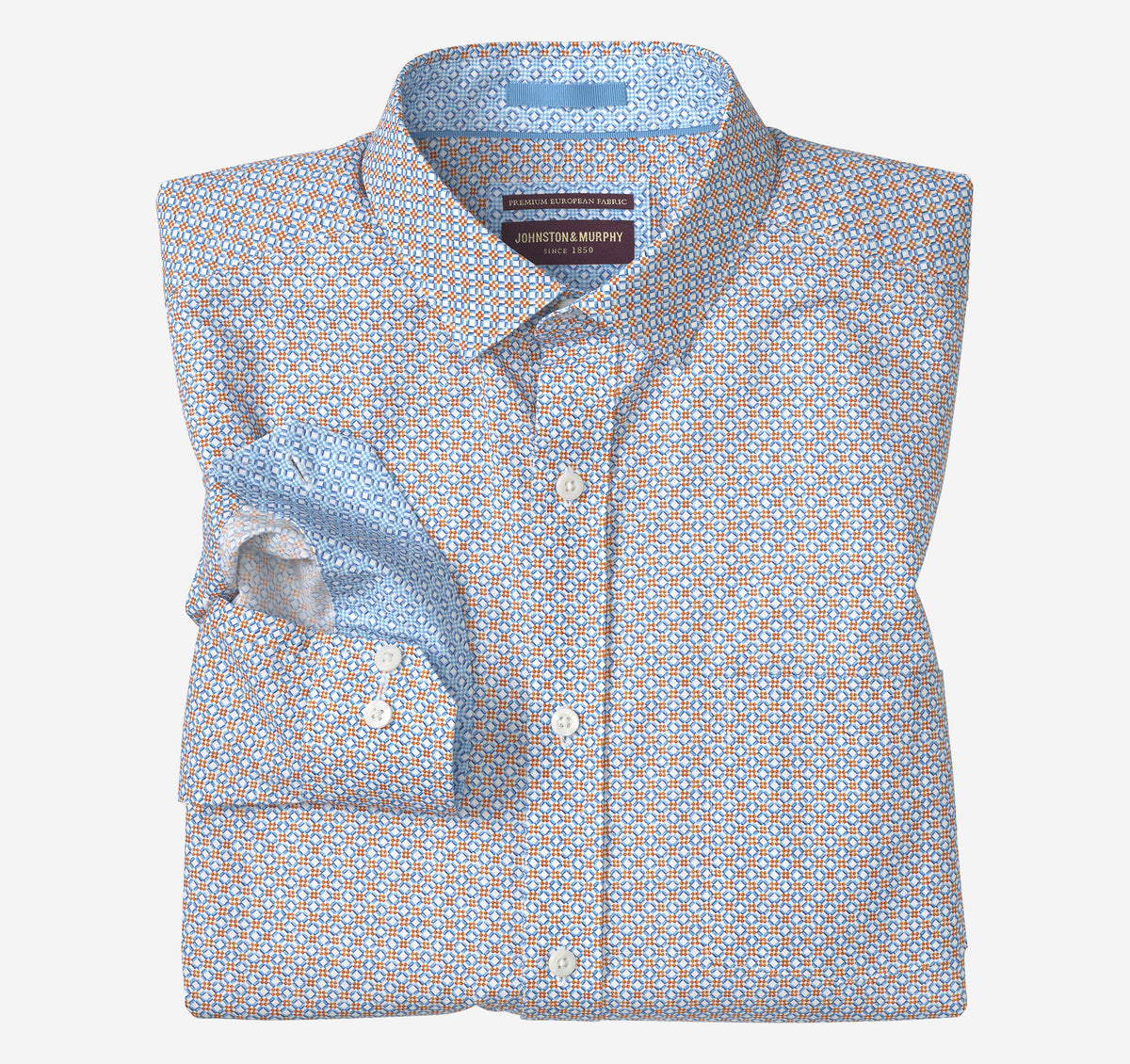 Johnston Murphy Men's Printed Cotton Shirt