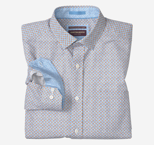 Johnston Murphy Men's Printed Cotton Shirt