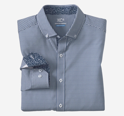 Johnston Murphy Men's Game Day XC4® Long-Sleeve Gingham Shirt
