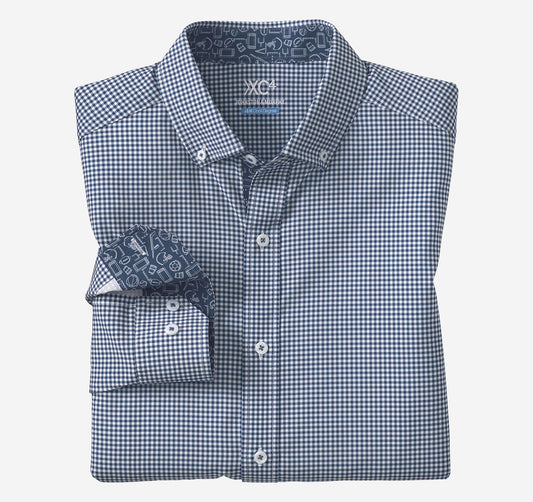 Johnston Murphy Men's Game Day XC4® Long-Sleeve Gingham Shirt