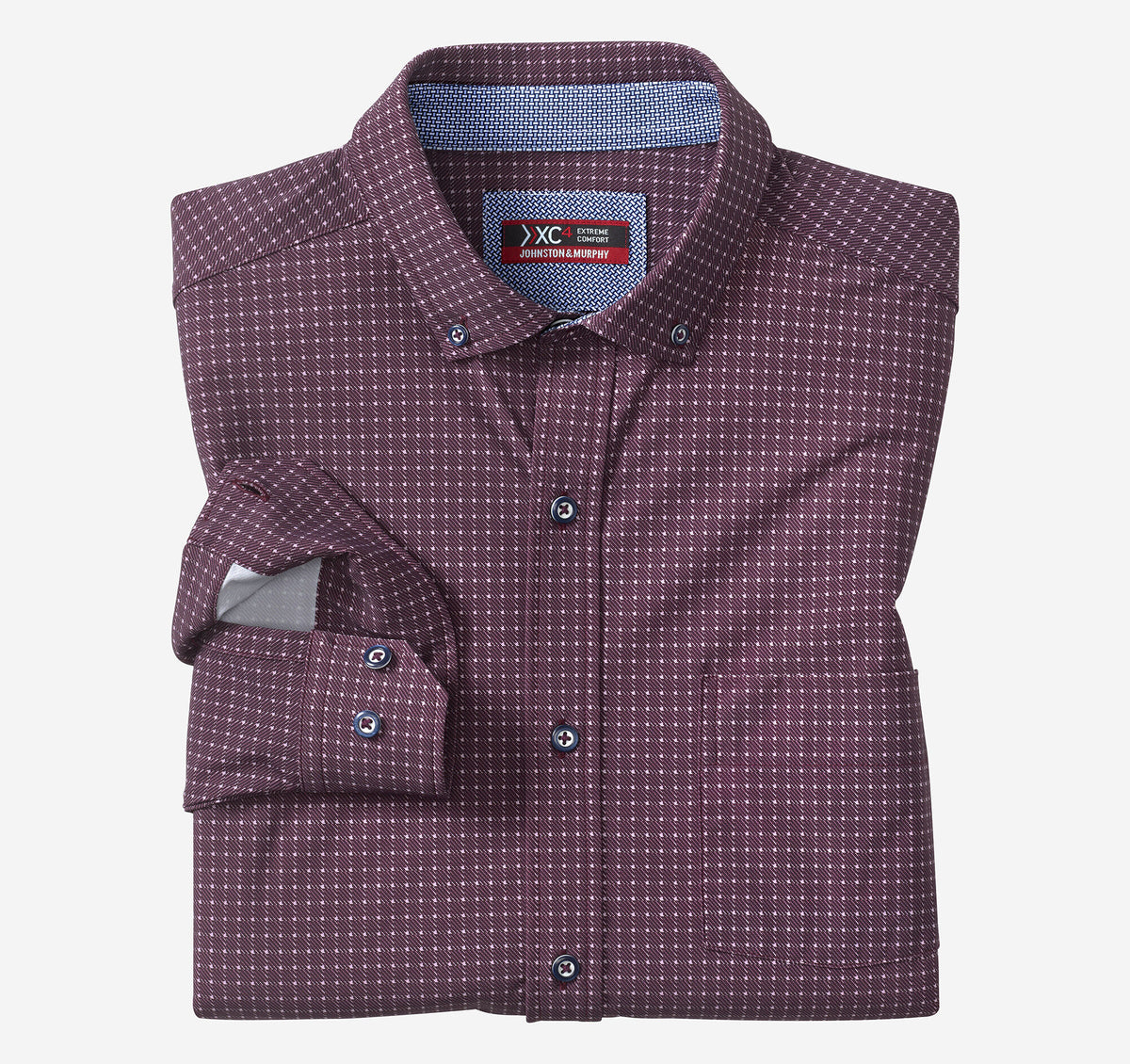 Johnston Murphy Men's XC4® Motion Long-Sleeve Sport Knit Shirt