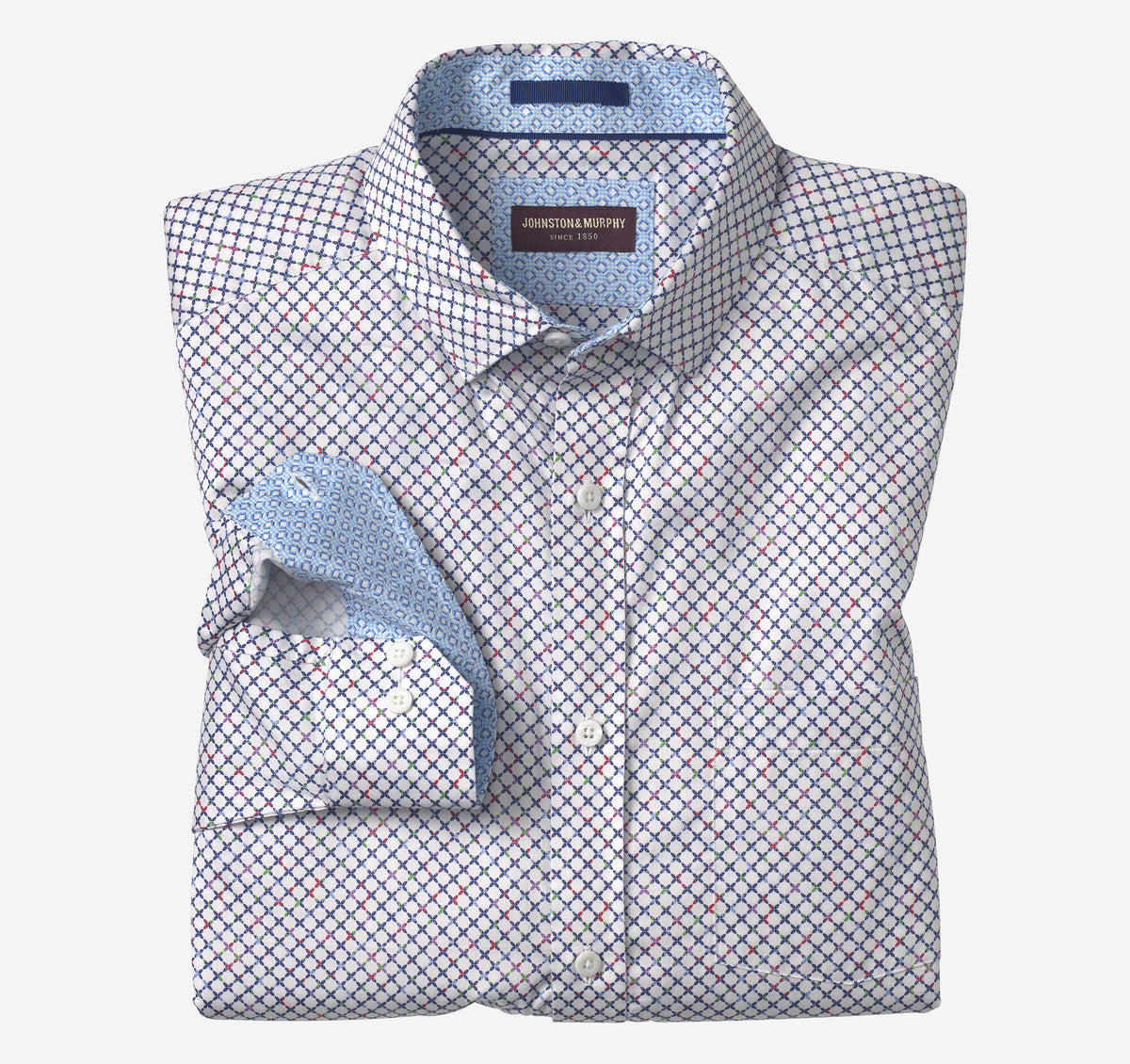 Johnston Murphy Men's Printed Cotton Shirt