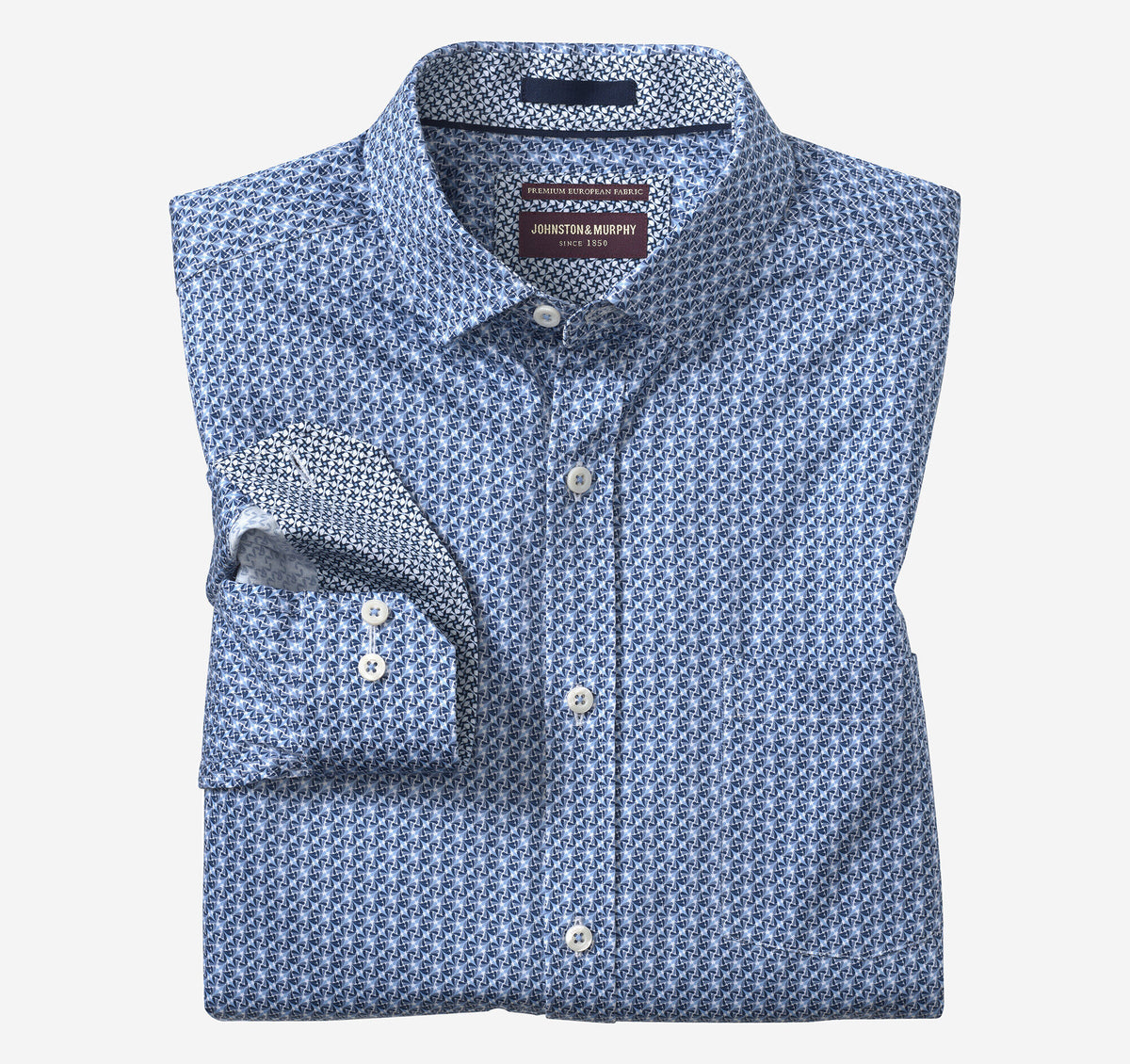 Johnston Murphy Men's Printed Cotton Shirt