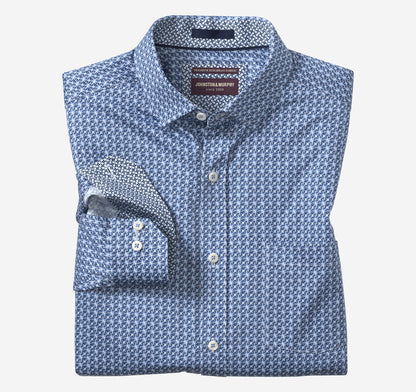 Johnston Murphy Men's Printed Cotton Shirt