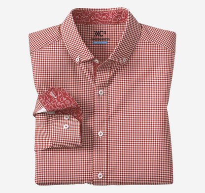 Johnston Murphy Men's Game Day XC4® Long-Sleeve Gingham Shirt