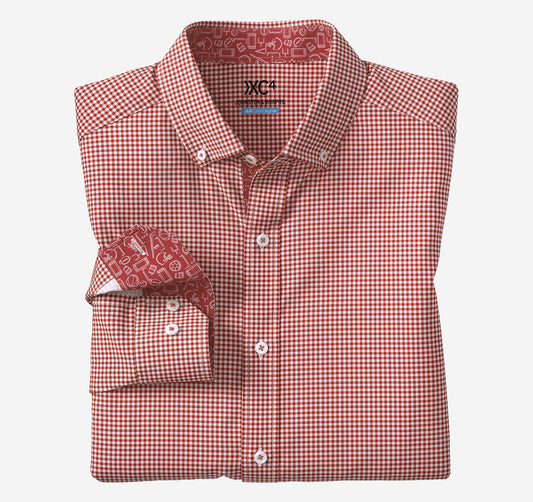 Johnston Murphy Men's Game Day XC4® Long-Sleeve Gingham Shirt