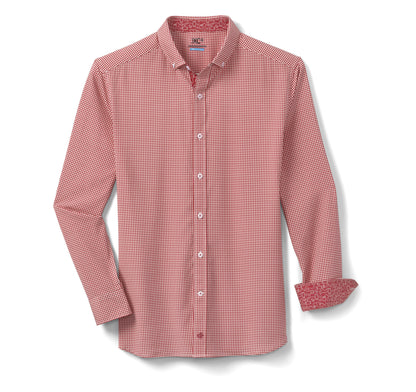 Johnston Murphy Men's Game Day XC4® Long-Sleeve Gingham Shirt