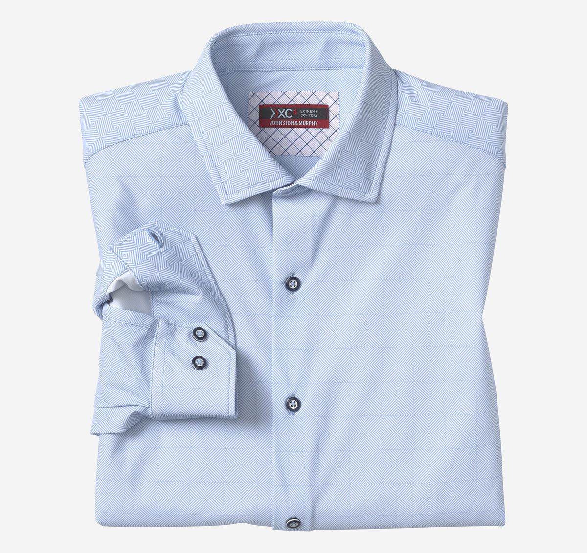 Johnston Murphy Men's XC4® Motion Long-Sleeve Dress Knit Shirt