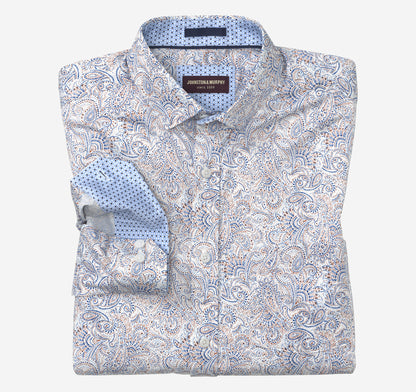 Johnston Murphy Men's Printed Cotton Shirt