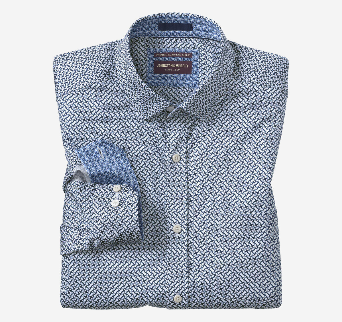 Johnston Murphy Men's Printed Cotton Shirt