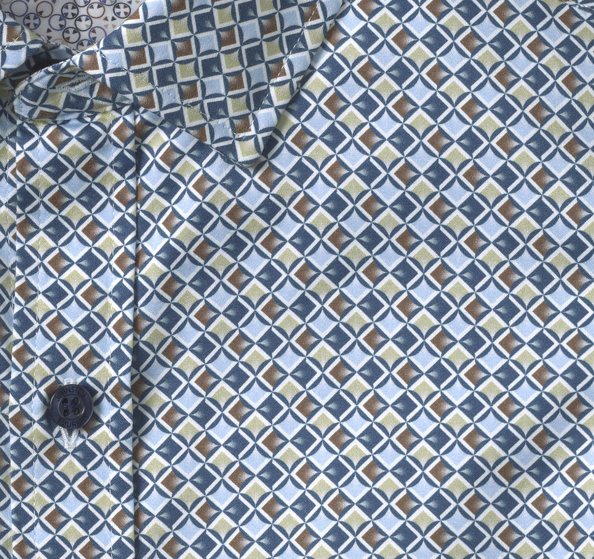 Johnston Murphy Men's Printed Cotton Shirt