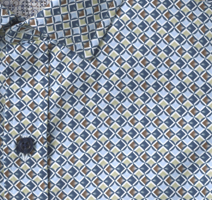 Johnston Murphy Men's Printed Cotton Shirt