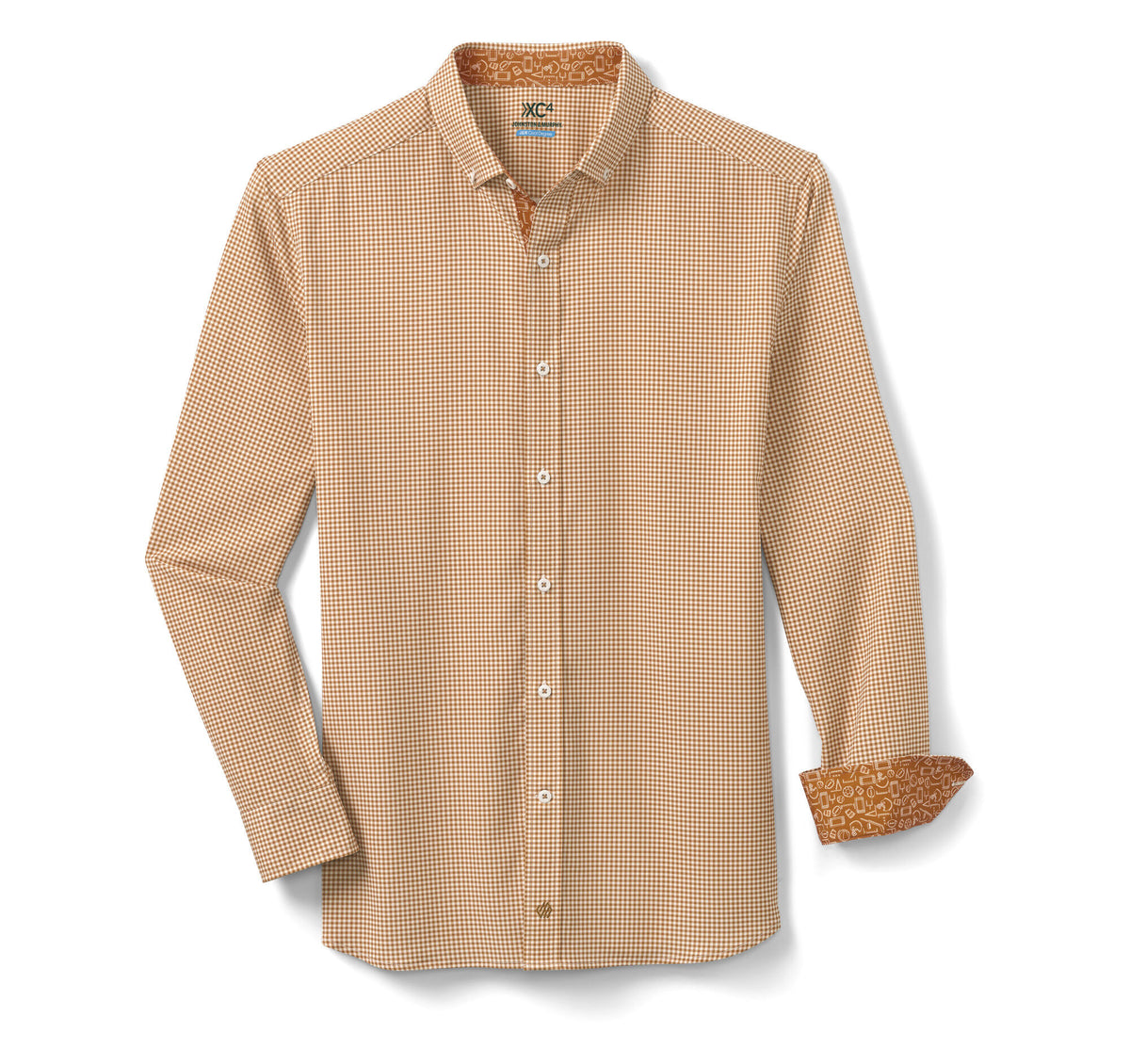 Johnston Murphy Men's Game Day XC4® Long-Sleeve Gingham Shirt