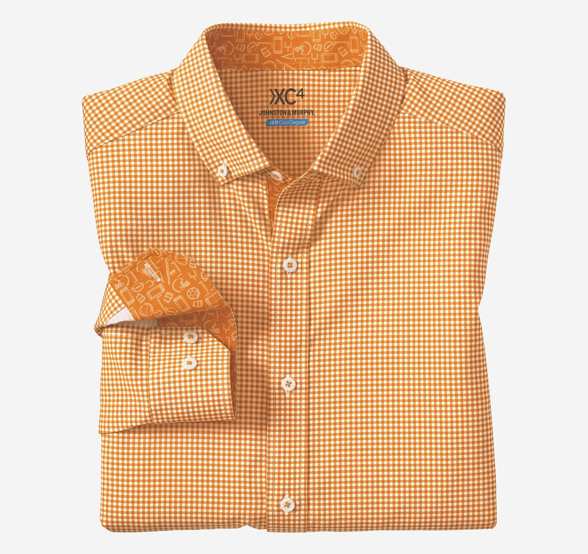 Johnston Murphy Men's Game Day XC4® Long-Sleeve Gingham Shirt