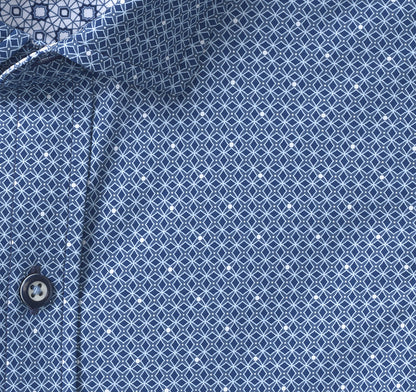 Johnston Murphy Men's XC4® Motion Long-Sleeve Print Knit Shirt