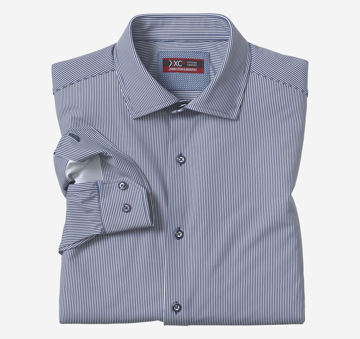 Johnston Murphy Men's XC4® Motion Long-Sleeve Dress Knit Shirt