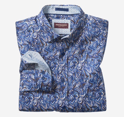 Johnston Murphy Men's Printed Cotton Shirt