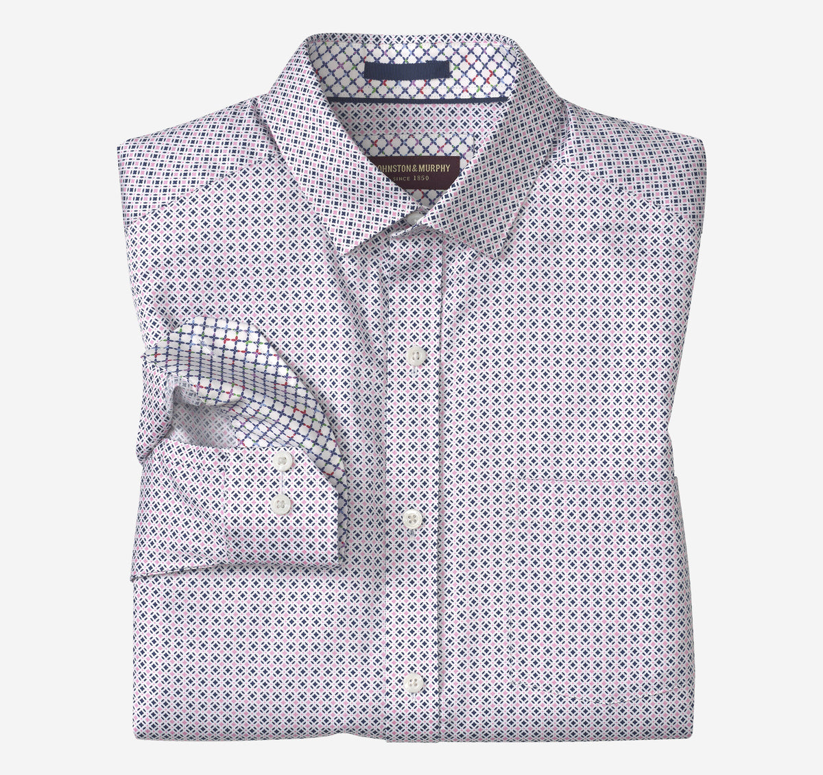 Johnston Murphy Men's Printed Cotton Shirt