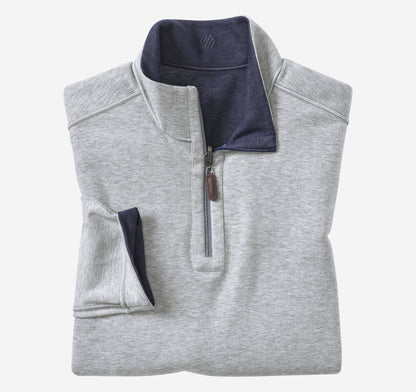 Johnston Murphy Men's Icon Reversible Solid Quarter-Zip