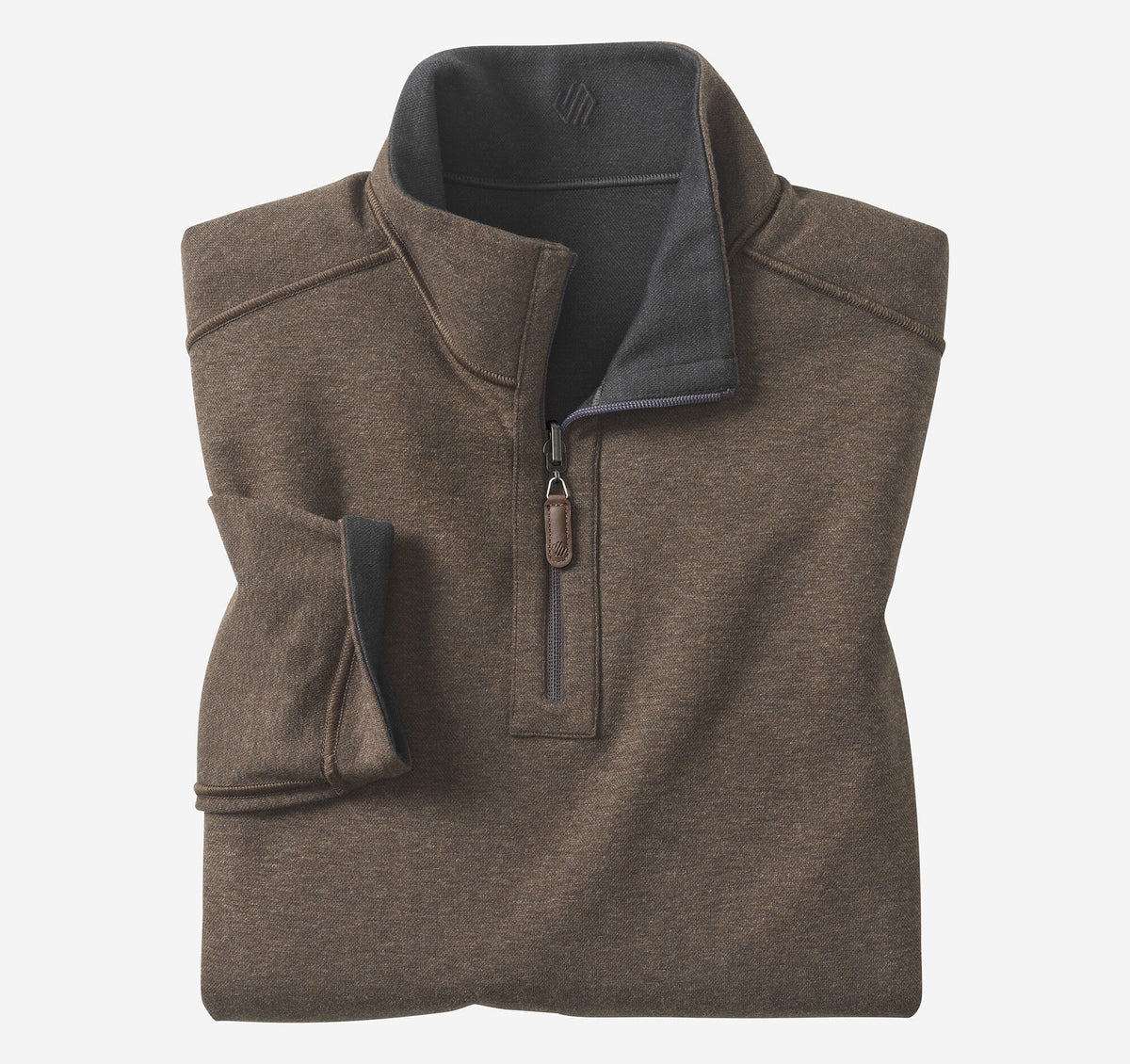 Johnston Murphy Men's Icon Reversible Solid Quarter-Zip