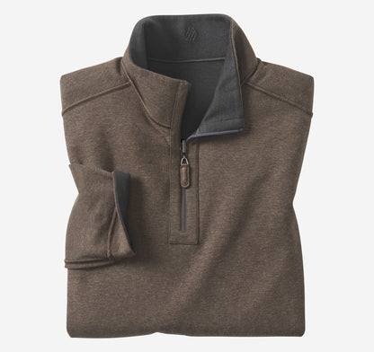 Johnston Murphy Men's Icon Reversible Solid Quarter-Zip