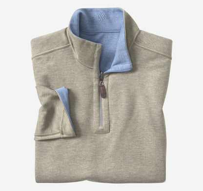 Johnston Murphy Men's Icon Reversible Solid Quarter-Zip