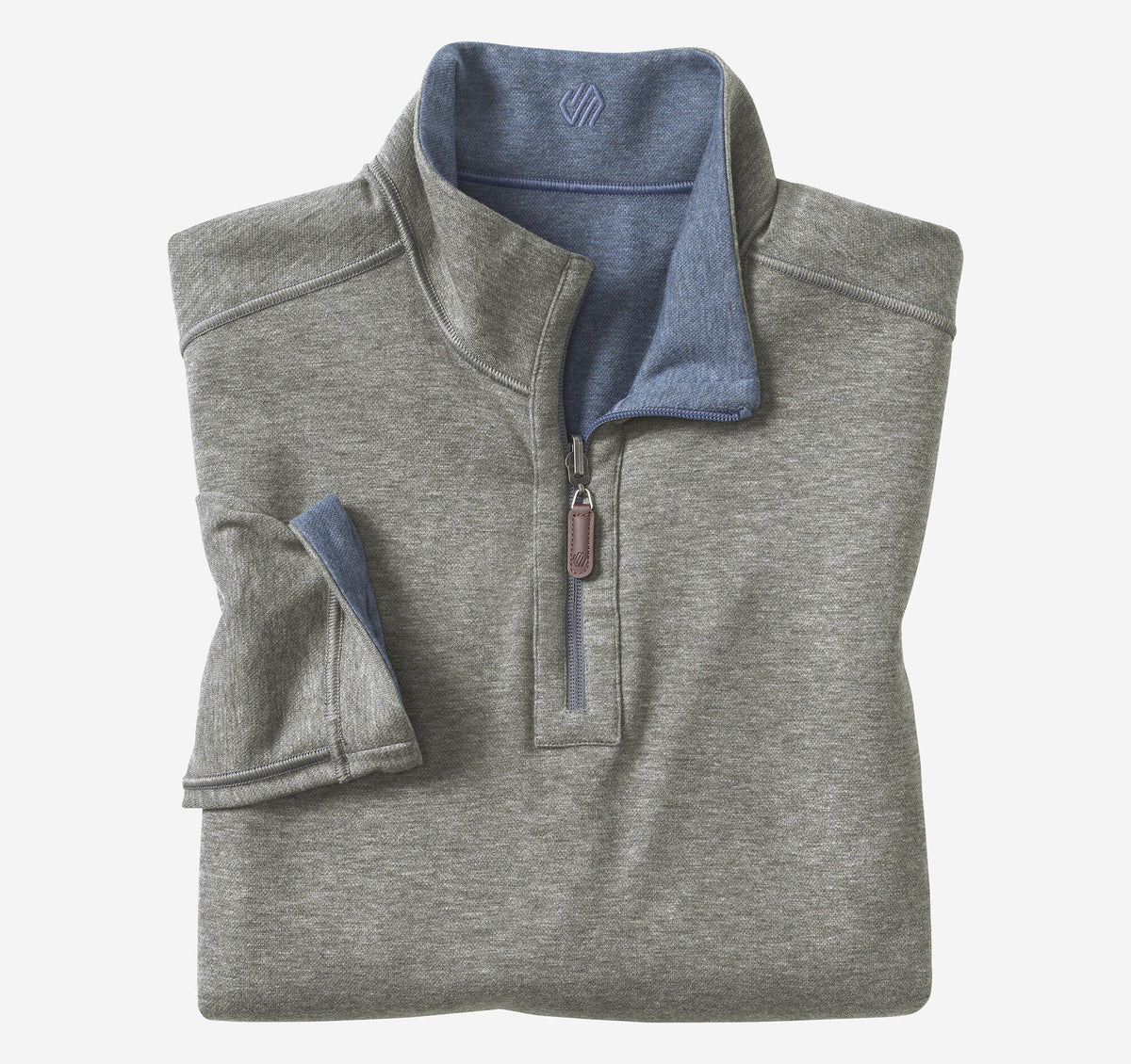 Johnston Murphy Men's Icon Reversible Solid Quarter-Zip