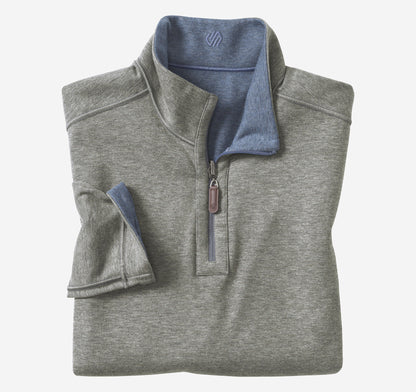 Johnston Murphy Men's Icon Reversible Solid Quarter-Zip