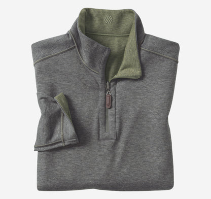 Johnston Murphy Men's Icon Reversible Solid Quarter-Zip