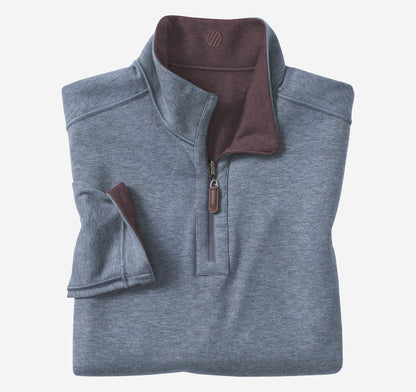 Johnston Murphy Men's Icon Reversible Solid Quarter-Zip