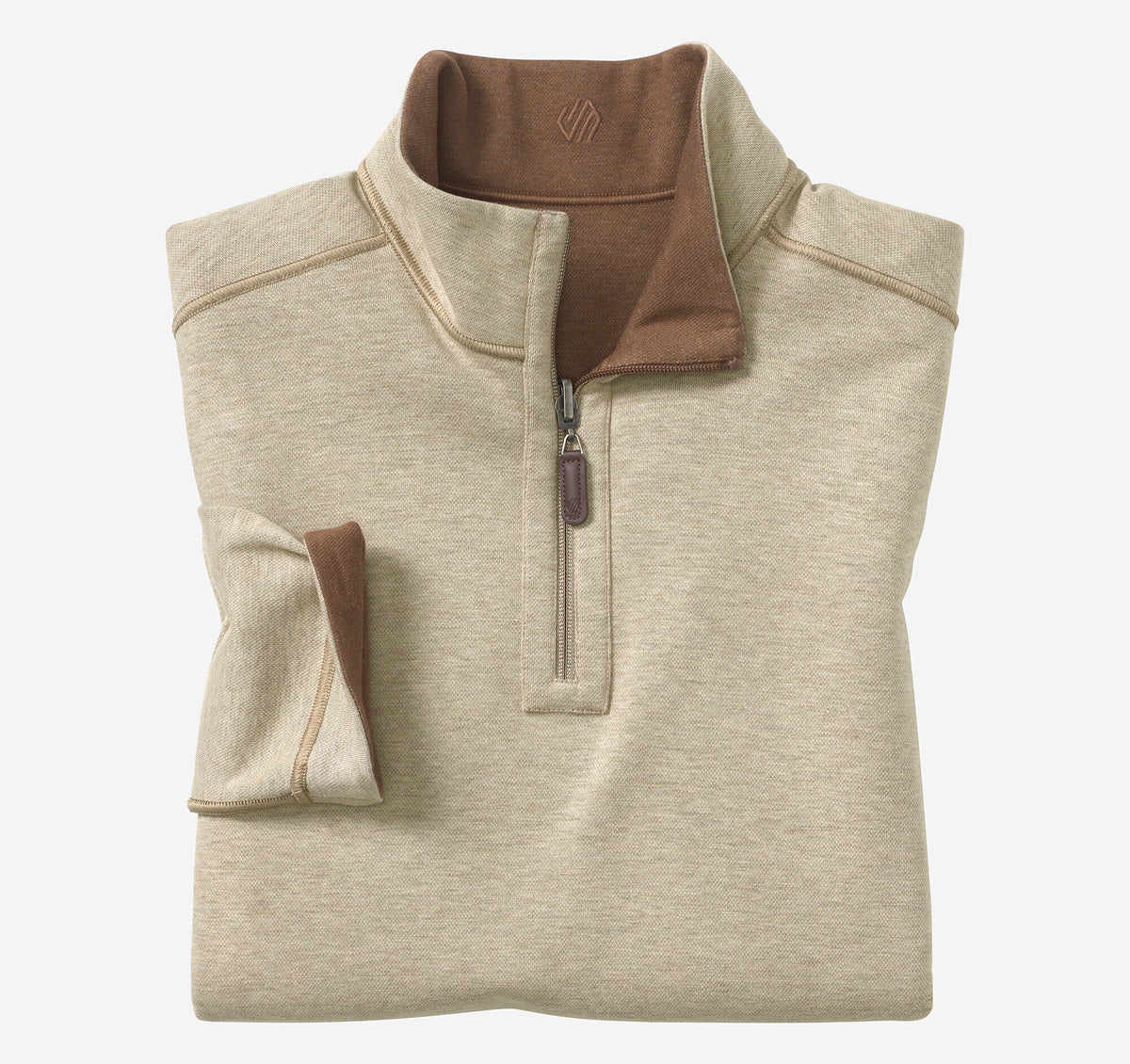 Johnston Murphy Men's Icon Reversible Solid Quarter-Zip