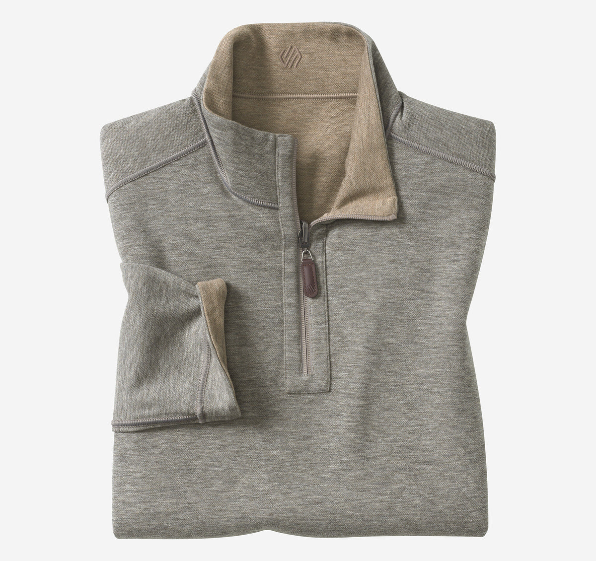 Johnston Murphy Men's Icon Reversible Solid Quarter-Zip