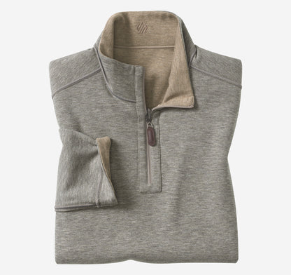 Johnston Murphy Men's Icon Reversible Solid Quarter-Zip