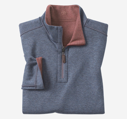 Johnston Murphy Men's Icon Reversible Solid Quarter-Zip