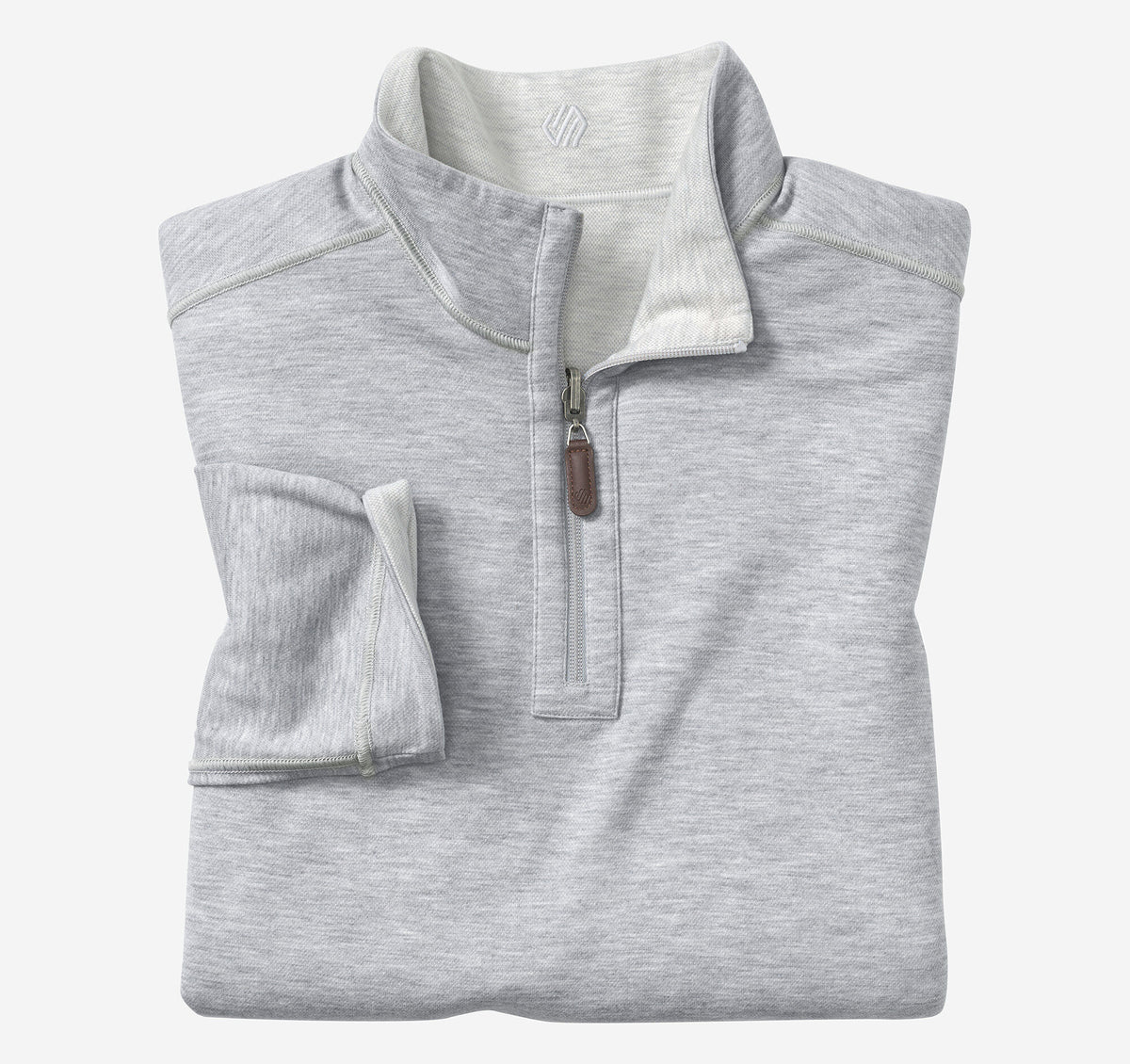 Johnston Murphy Men's Icon Reversible Solid Quarter-Zip