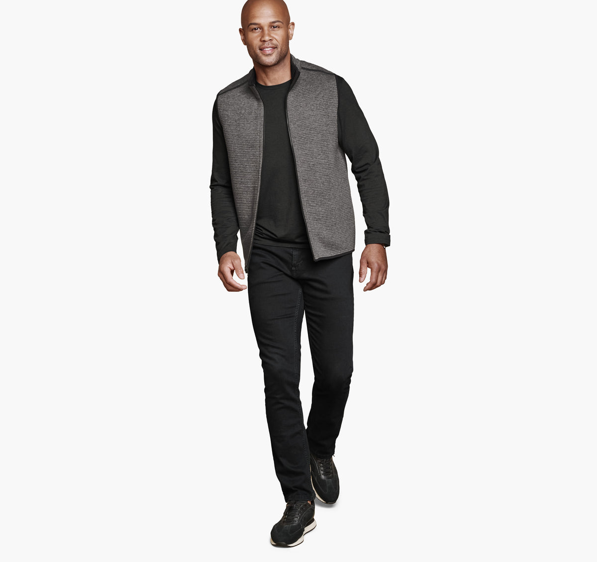 Johnston Murphy Men's Reversible Channel Quilted Vest
