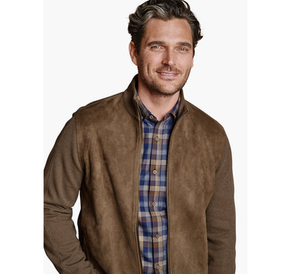 Johnston Murphy Men's Faux-Suede Full-Zip