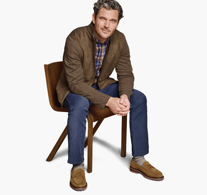 Johnston Murphy Men's Faux-Suede Full-Zip