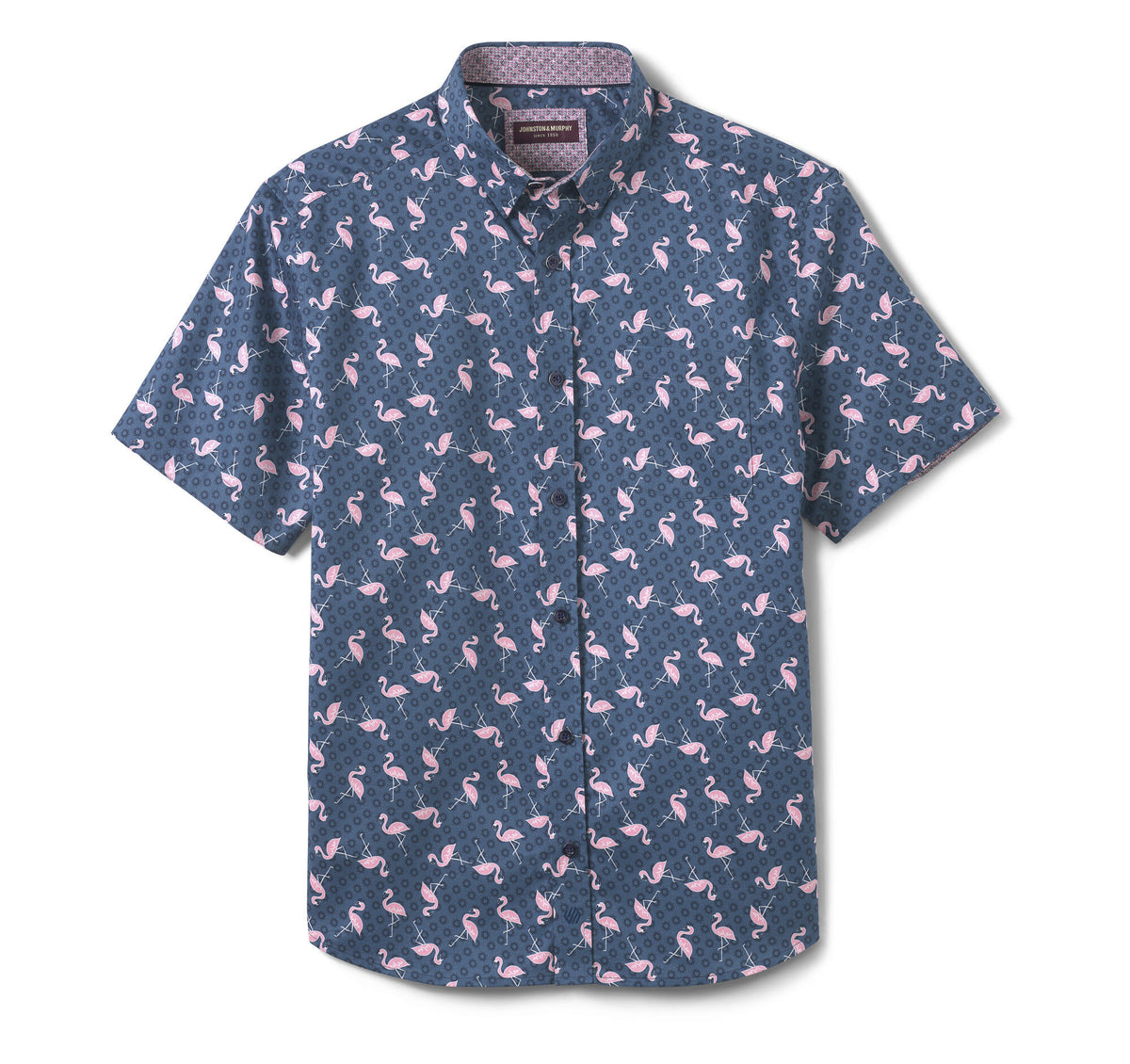 Johnston Murphy Men's Printed Short-Sleeve Shirt