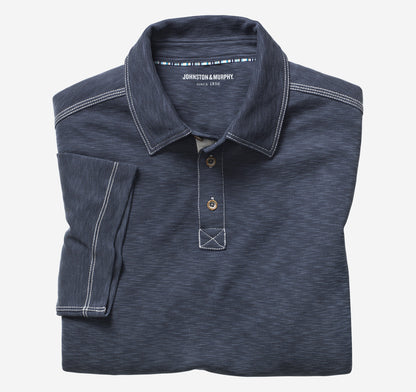 Johnston Murphy Men's Vintage Slub Polo